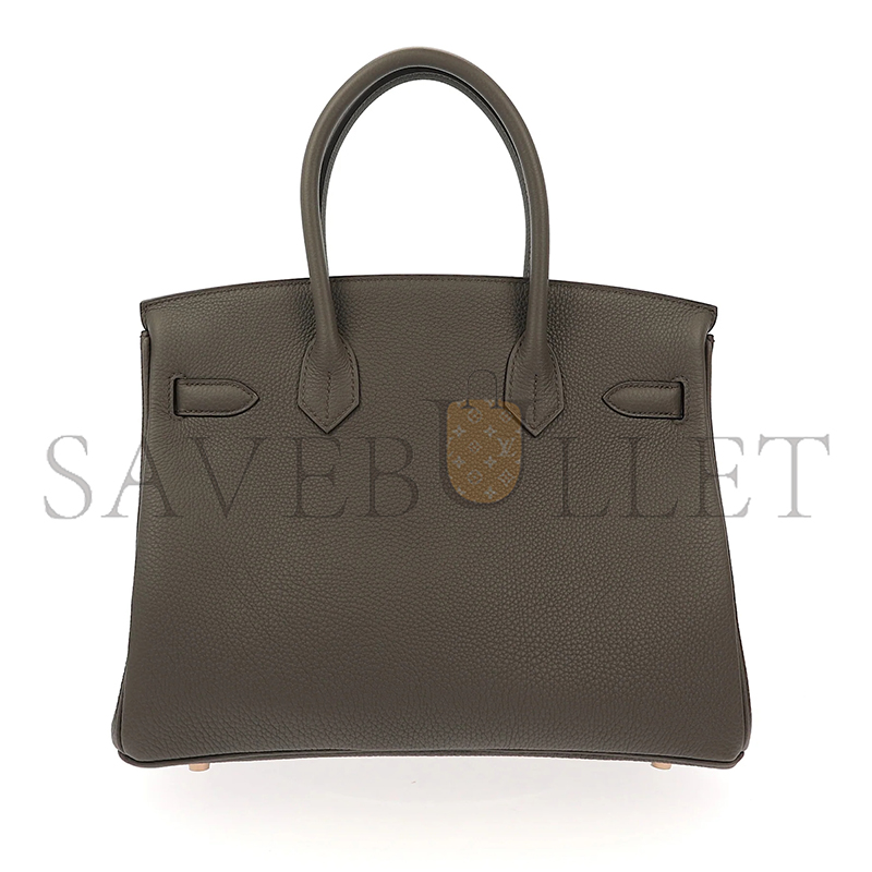 HERMÈS BIRKIN 30 VERT DE GRIS TOGO GOLD HARDWARE (30*23*15cm)