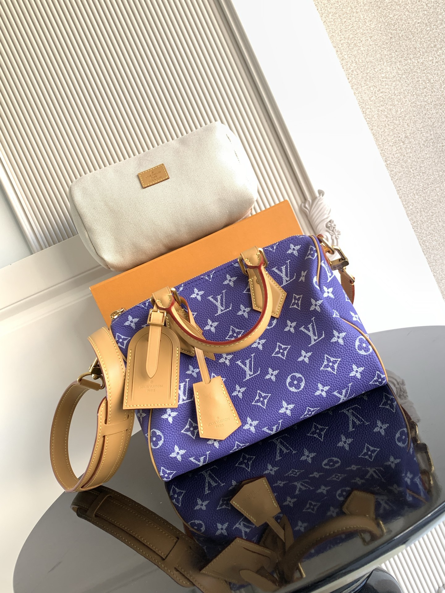 TOP Louis Vuitton LV Speedy 25 Bandoulière Bag 25x15x15cm - Purple
