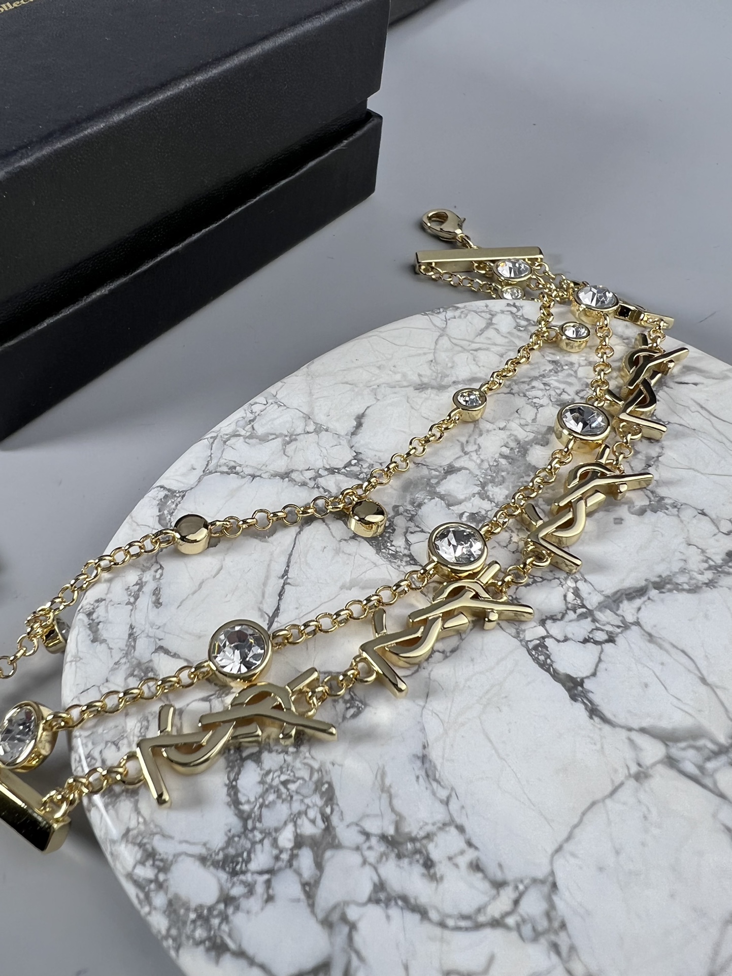 TOP Yves Saint Laurent YSL Metal Logo Bracelet - 2 Color - YSL