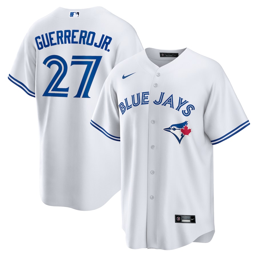 Men's Toronto Blue Jays Vladimir Guerrero Jr. #27 White Replica Baseball Jersey