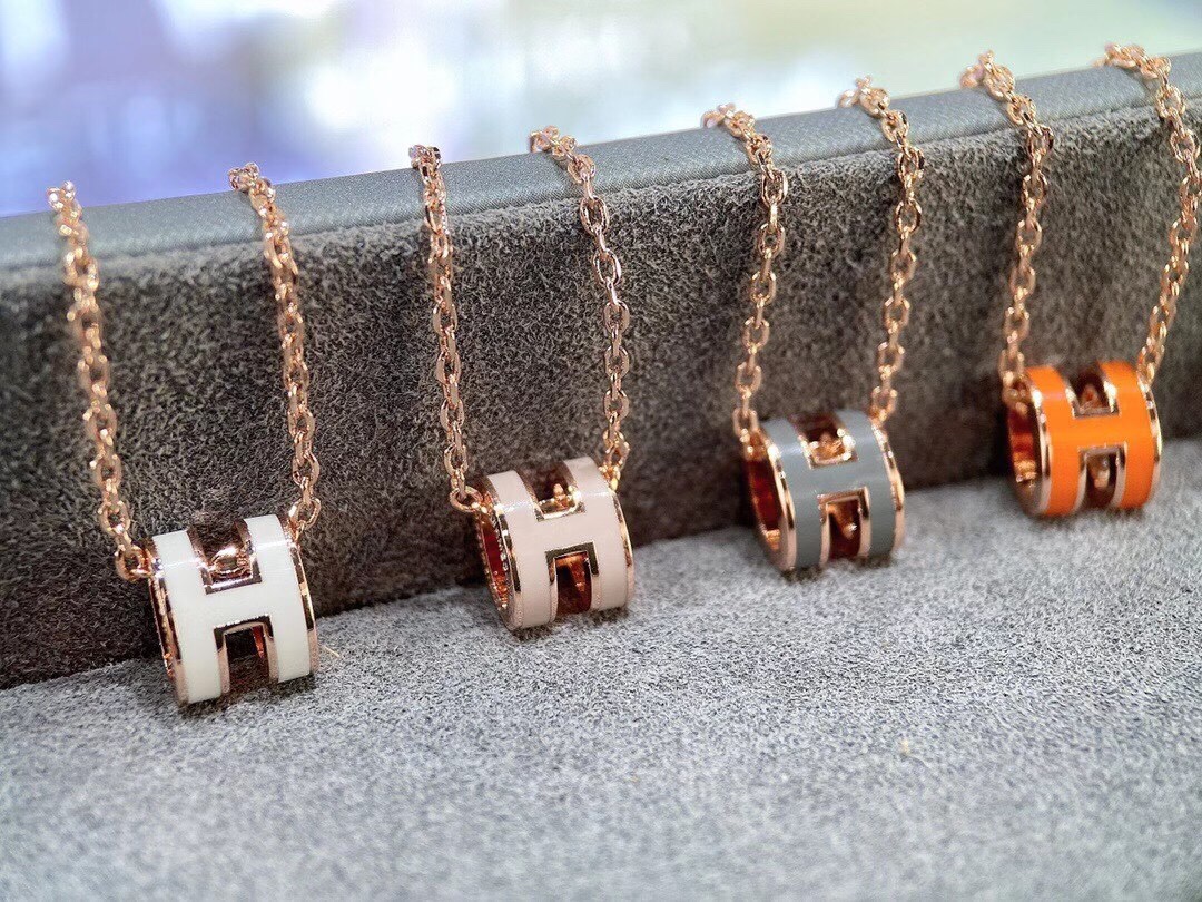 TOP HERMES Mini H Logo Necklace