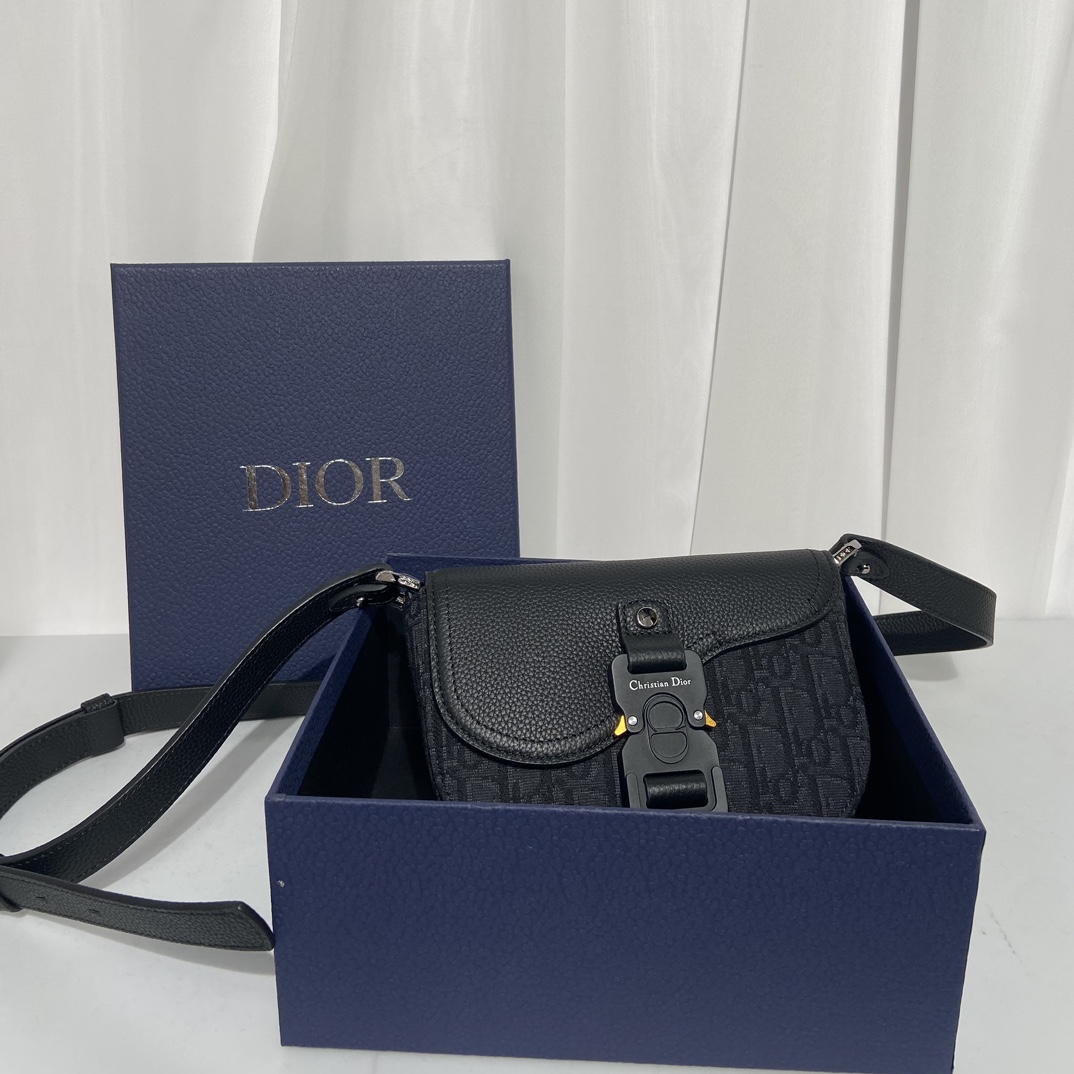 Top Christian Dior Christian  Oblique Dior Bobby Bag 19.5 x 13 x 4.3CM - Black
