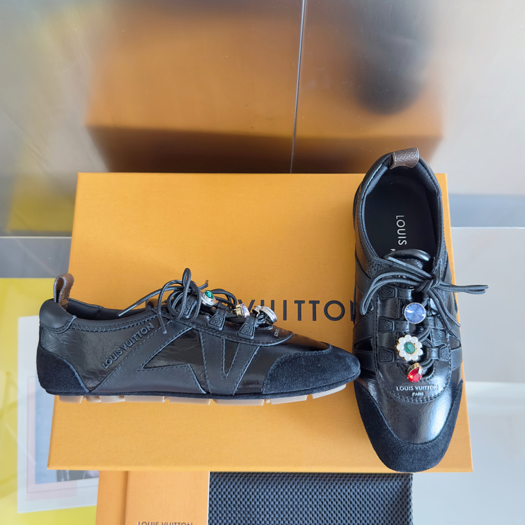TOP Louis Vuitton LV Sneakerina Sneakers - Black