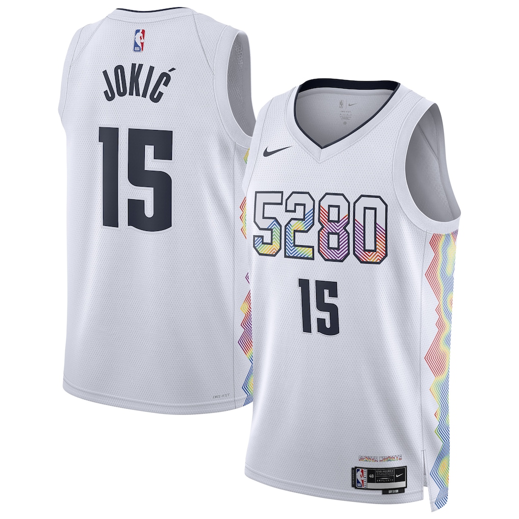 Unisex Denver Nuggets Nikola Jokic  White 2024/25 Swingman Jersey - City Edition