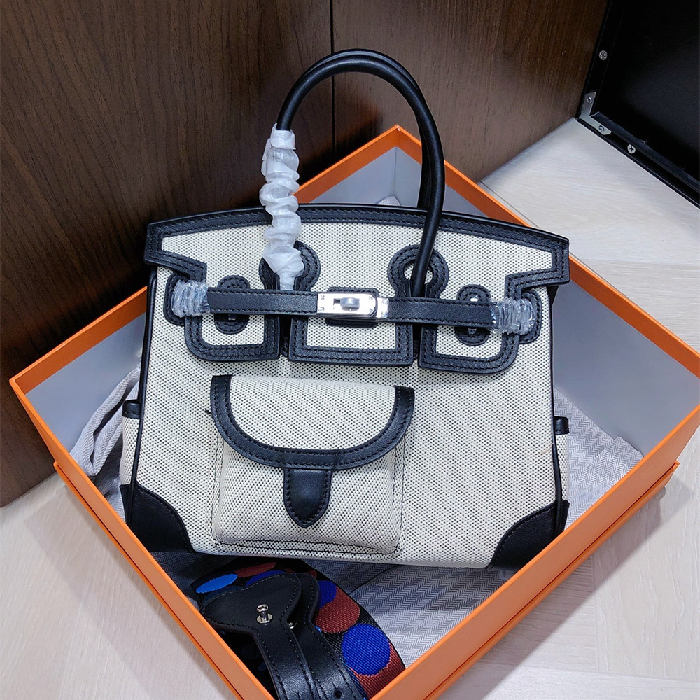 Hermès Birkin Cargo 25 Canvas Swift Bag Palladium Hardware(Replica)