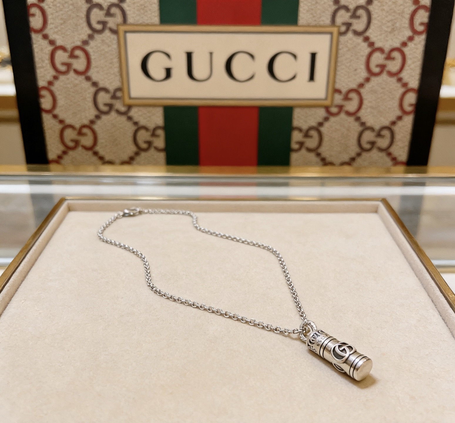 TOP GUCCI GG Necklace - Silver