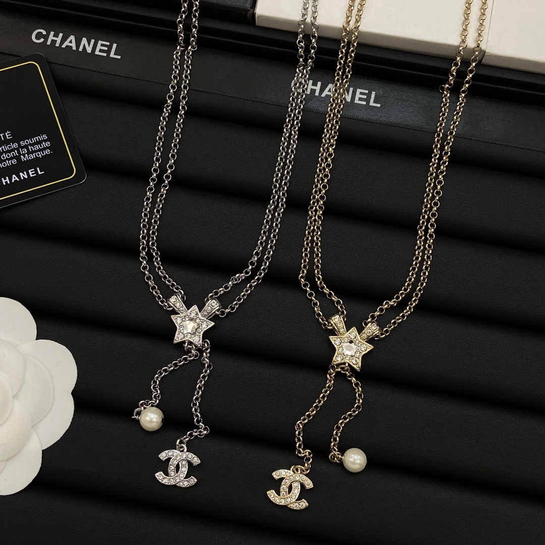 TOP CHANEL CC Necklace - 2 Color