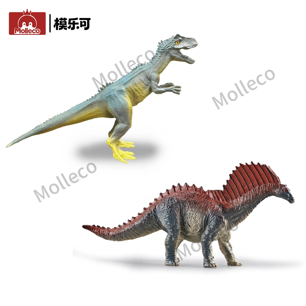 Molleco Dinosaur Figure Toys for Kids and Children Allosaurus+Amargasaurus CP087