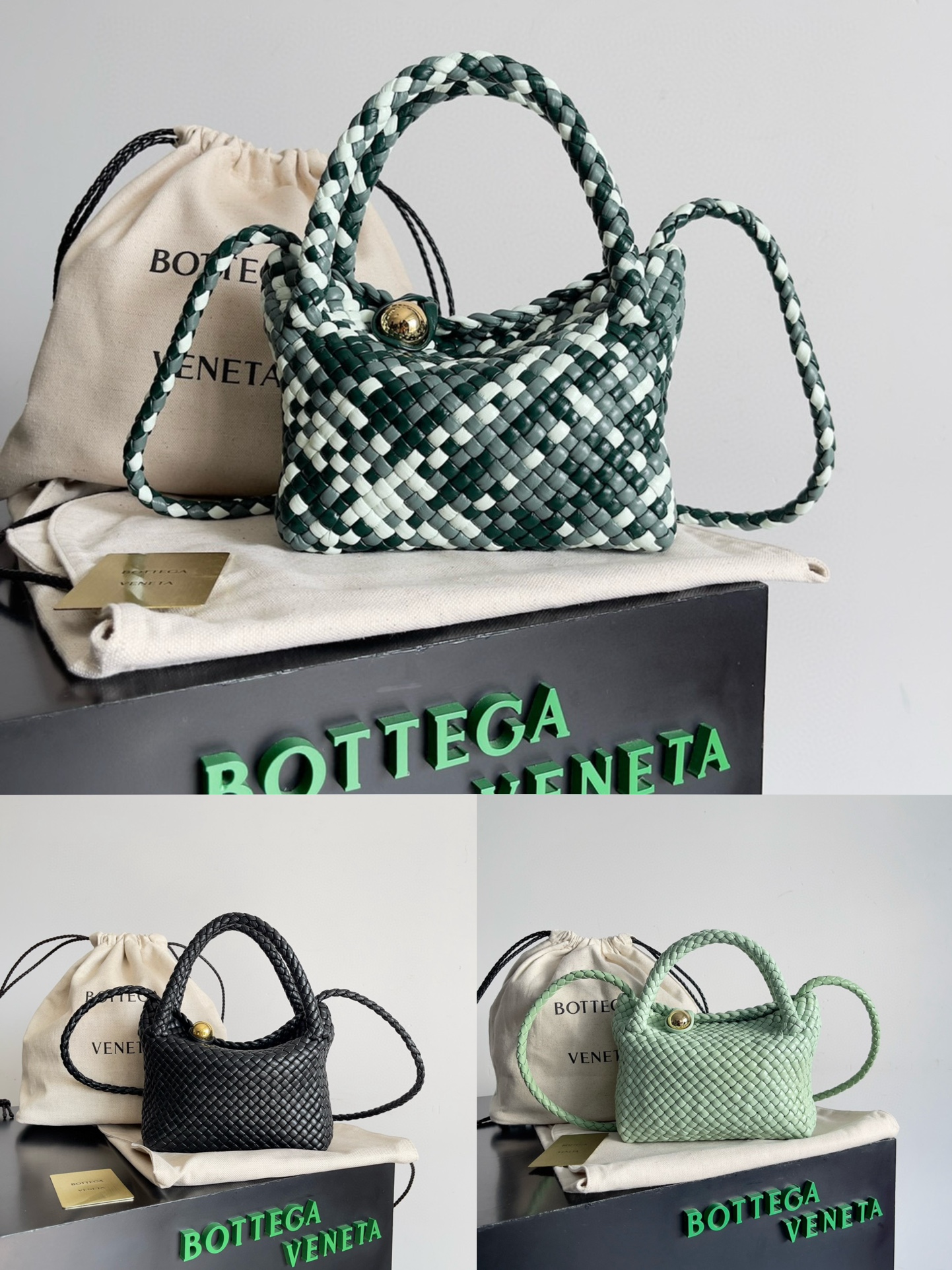 TOP Bottega Veneta BV Woven Handbag - 3 Colour