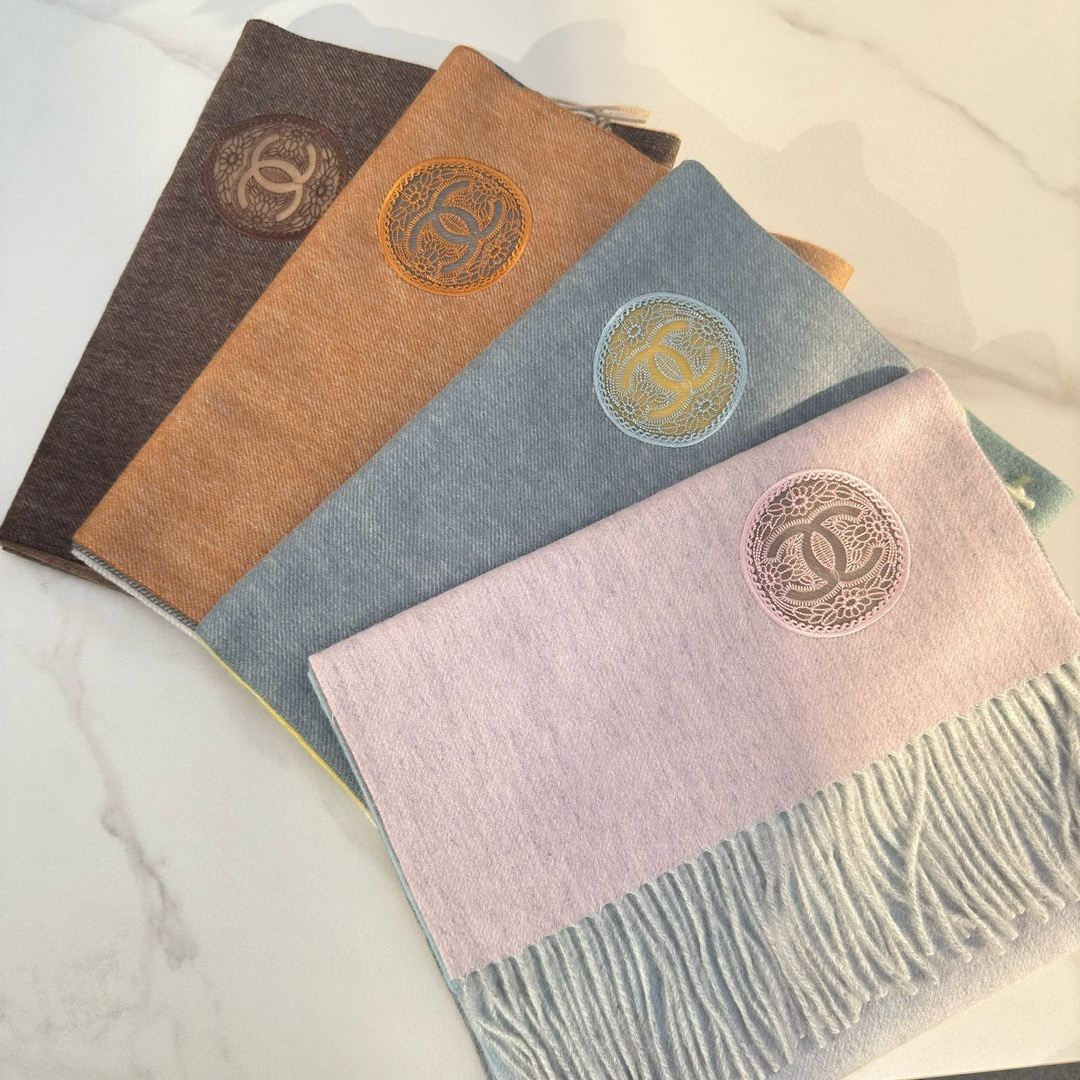TOP CHANEL Cashmere Scarf 35*180cm - 4 Colors