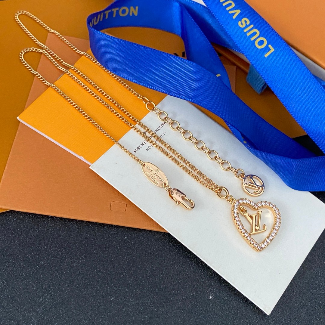 TOP Louis Vuitton LV Necklace - Gold