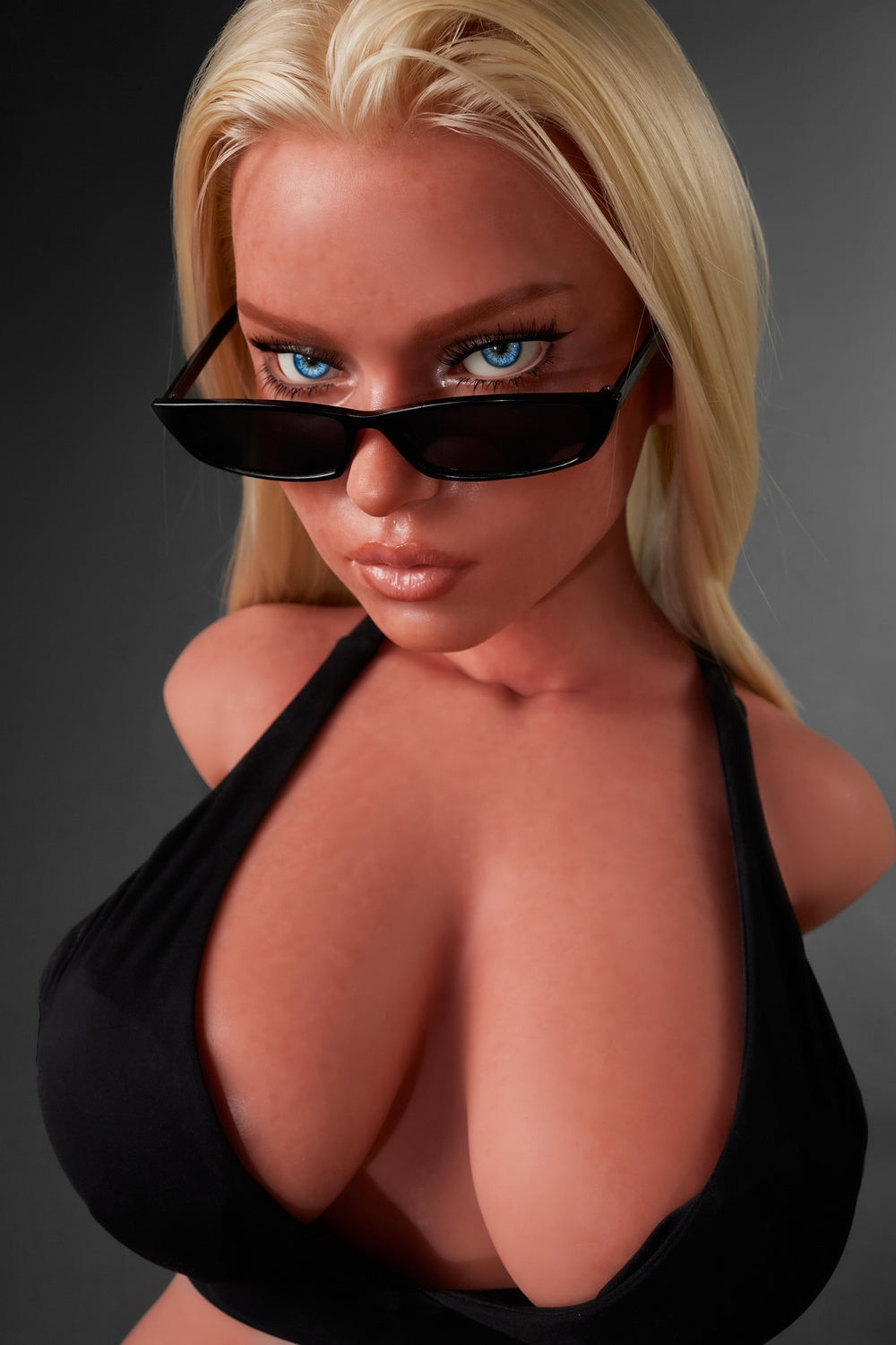 ☁️ CLM ULW ☁️ 100cm/ ft E-Cup Silicone Torso Sex Doll - #883 Fiora Black