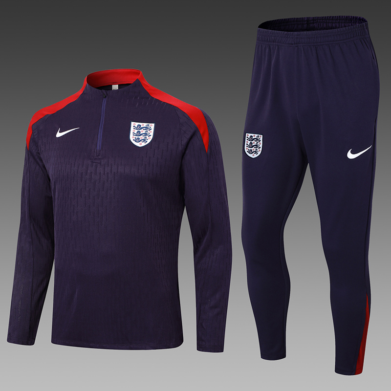 2024-25  Purple England Player Edition Football Half Pull Training Suit