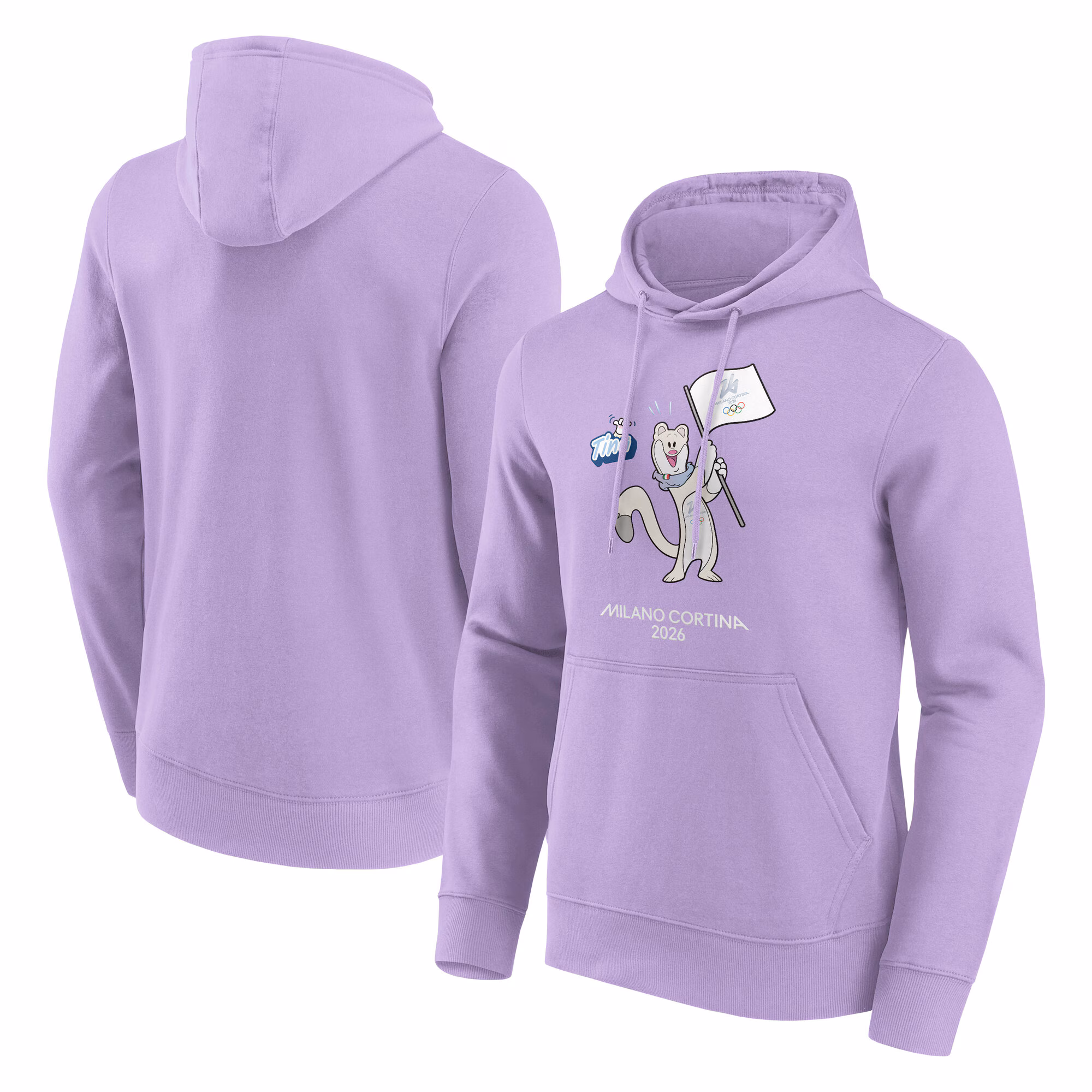 Milano Cortina 2026 Olympics Mascotte Graphic Hoodie - Purple
