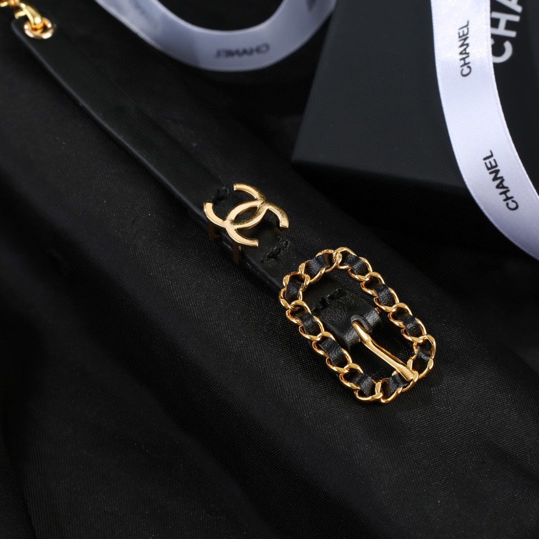 TOP CHANEL C Logo Belt Waist Chain