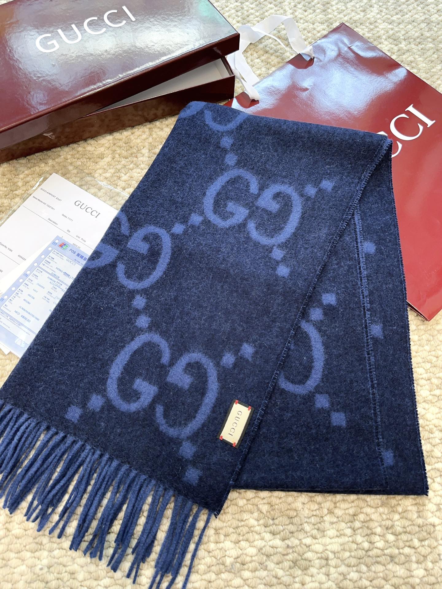 TOP GUCCI Cashmere Scarf 45*200cm - 2 Colors