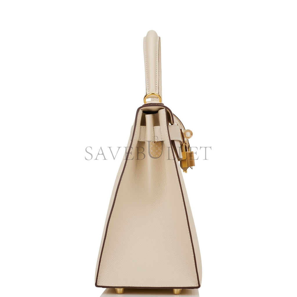 HERMES KELLY 28 SELLIER EPSOM GOLD HARDWARE (28*22*10cm)