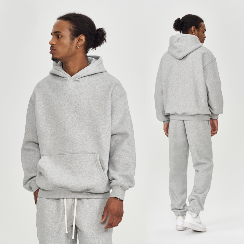 Men Heavyweight Hoodies Oversized Fleece Long Sleeve Casual Basic Pullover Sweatshirts Comfy Fall Outfits