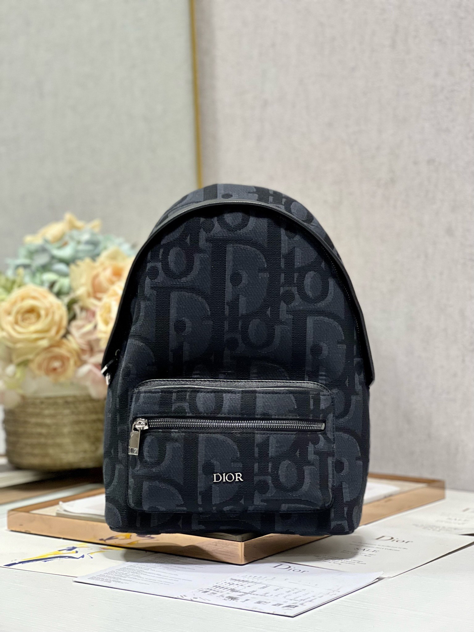 TOP Christian Dior  Dior Travel Backpack 23.5×11×32CM/30×42×15CM -Black