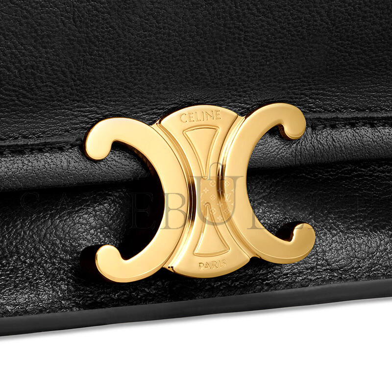 CELINE SOFT TRIOMPHE BESACE IN SUPPLE SHINY LAMBSKIN 123632T88.38NO (34*25*13cm)