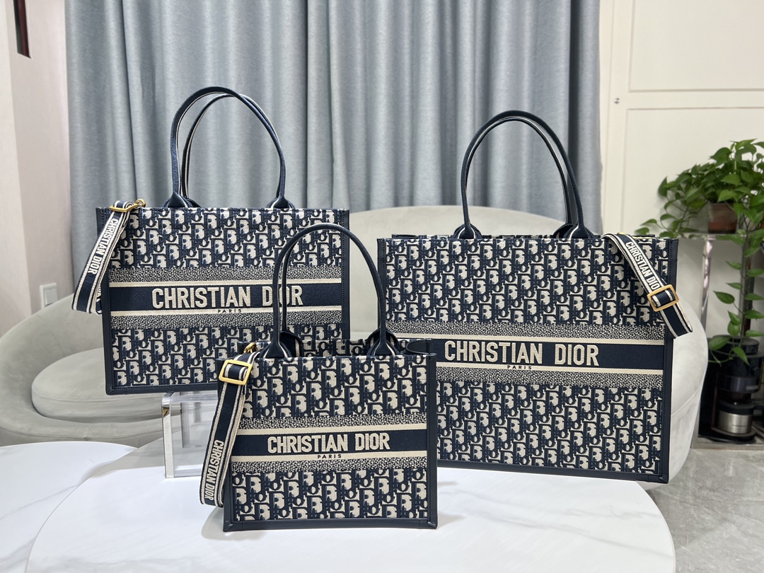 TOP Christian Dior Classic Canvas Tote Bags 26cm/36cm/41cm - 3 Sizes