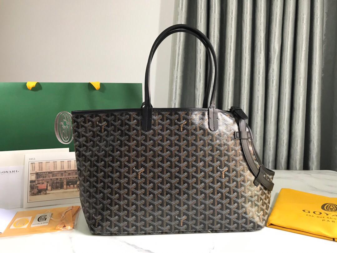 TOP Goyard Goyardine Chien Gris Pet Carrier Bag - Black