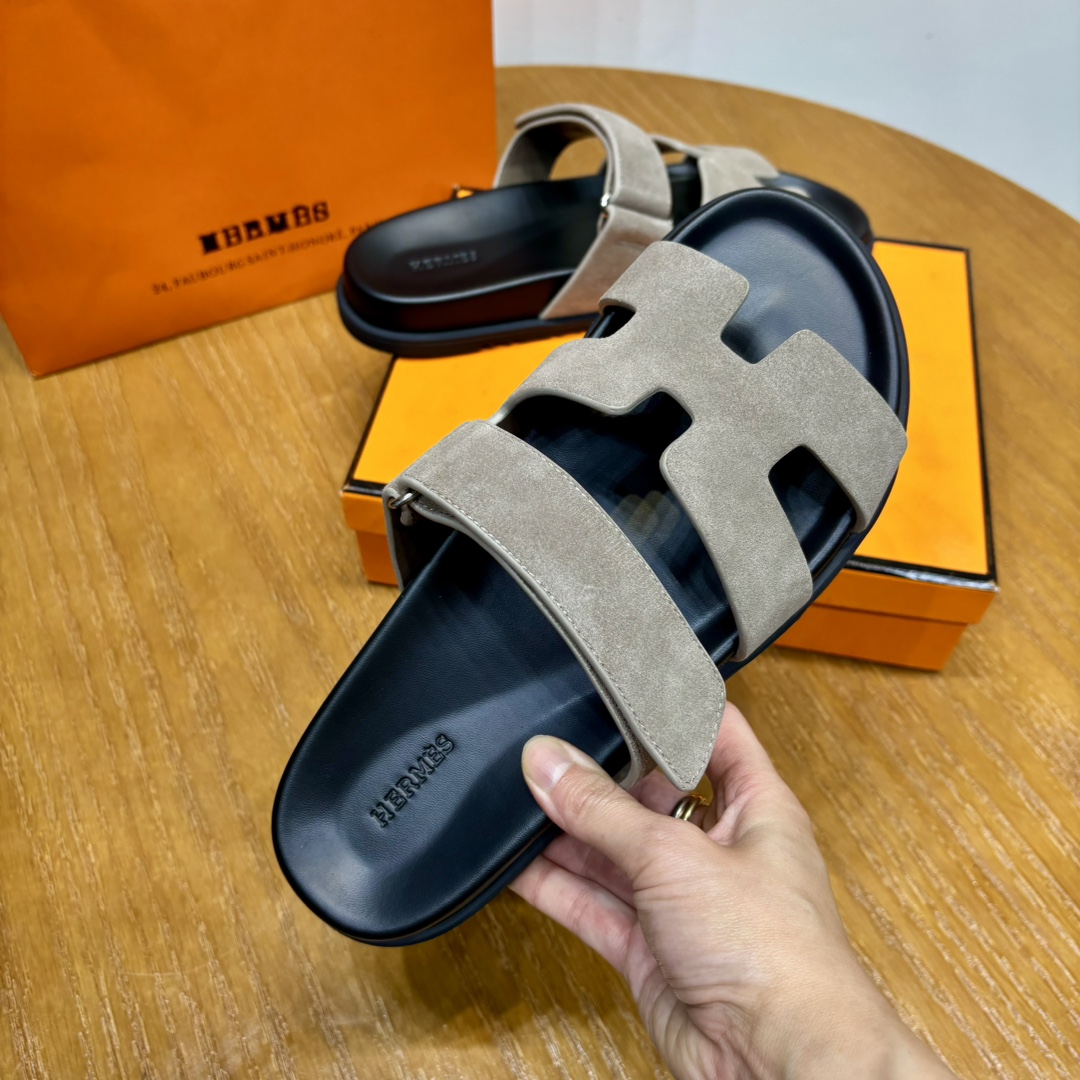 Hermès Chypre leather sandals（Replica）