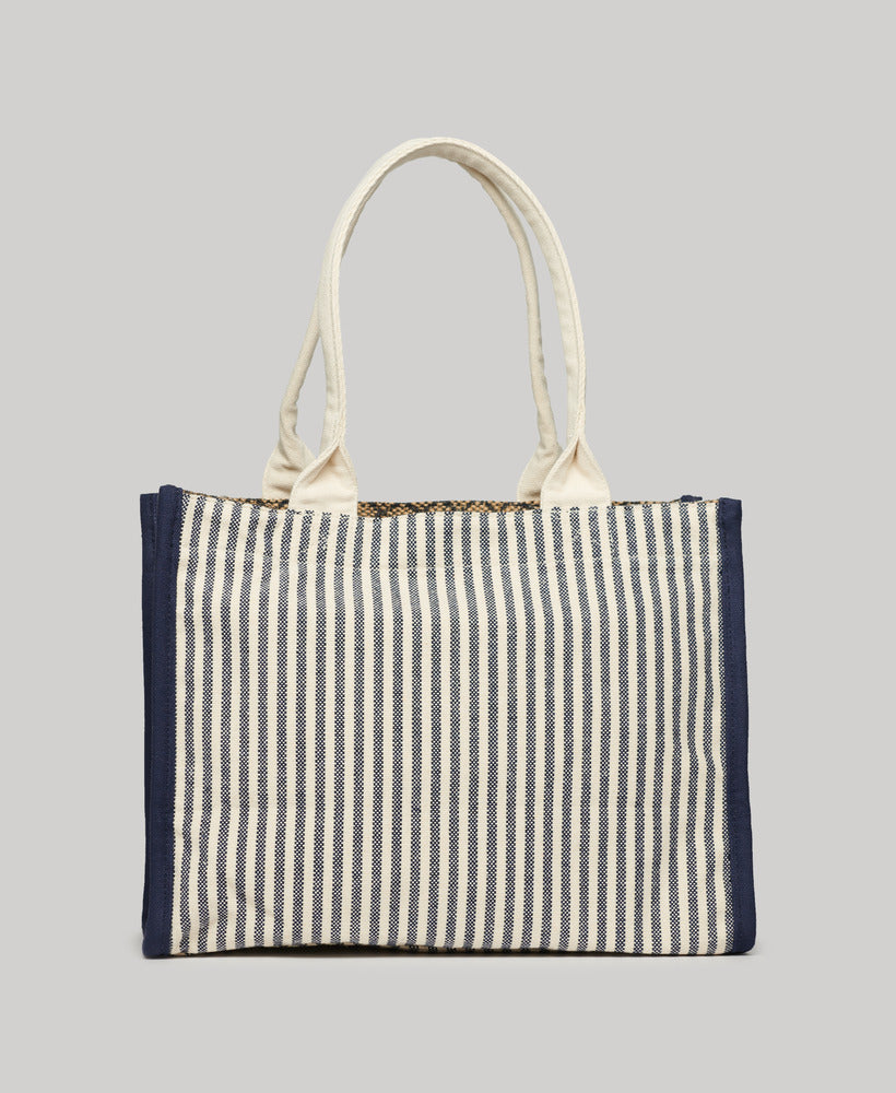 Luxe Tote Bag | Navy Stripe