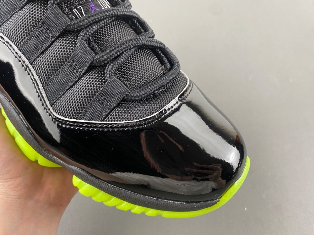 Air Jordan 11 Black Fluorescent Green