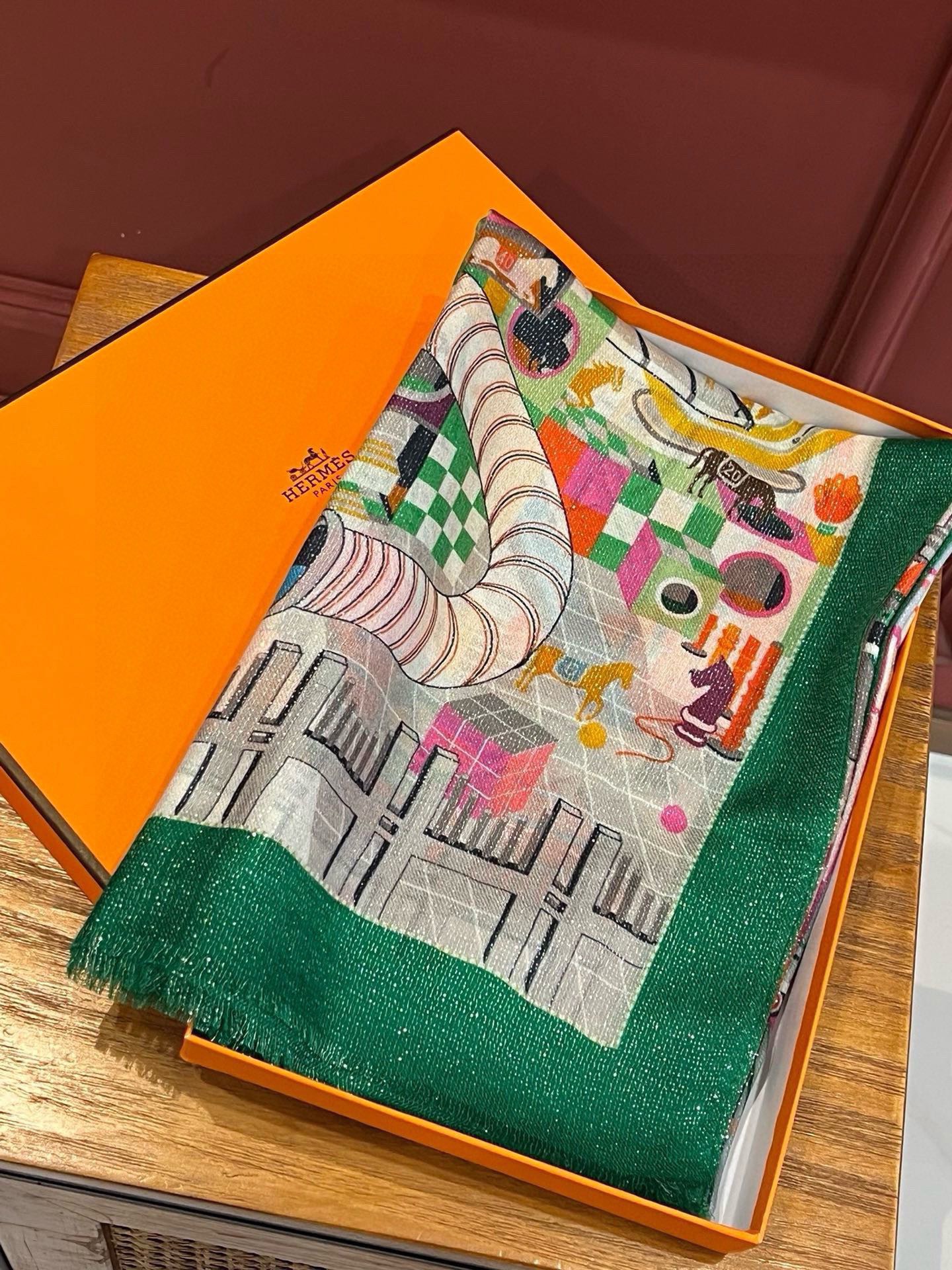 TOP HERMES Scarf 110 x 200 cm-4 Colors