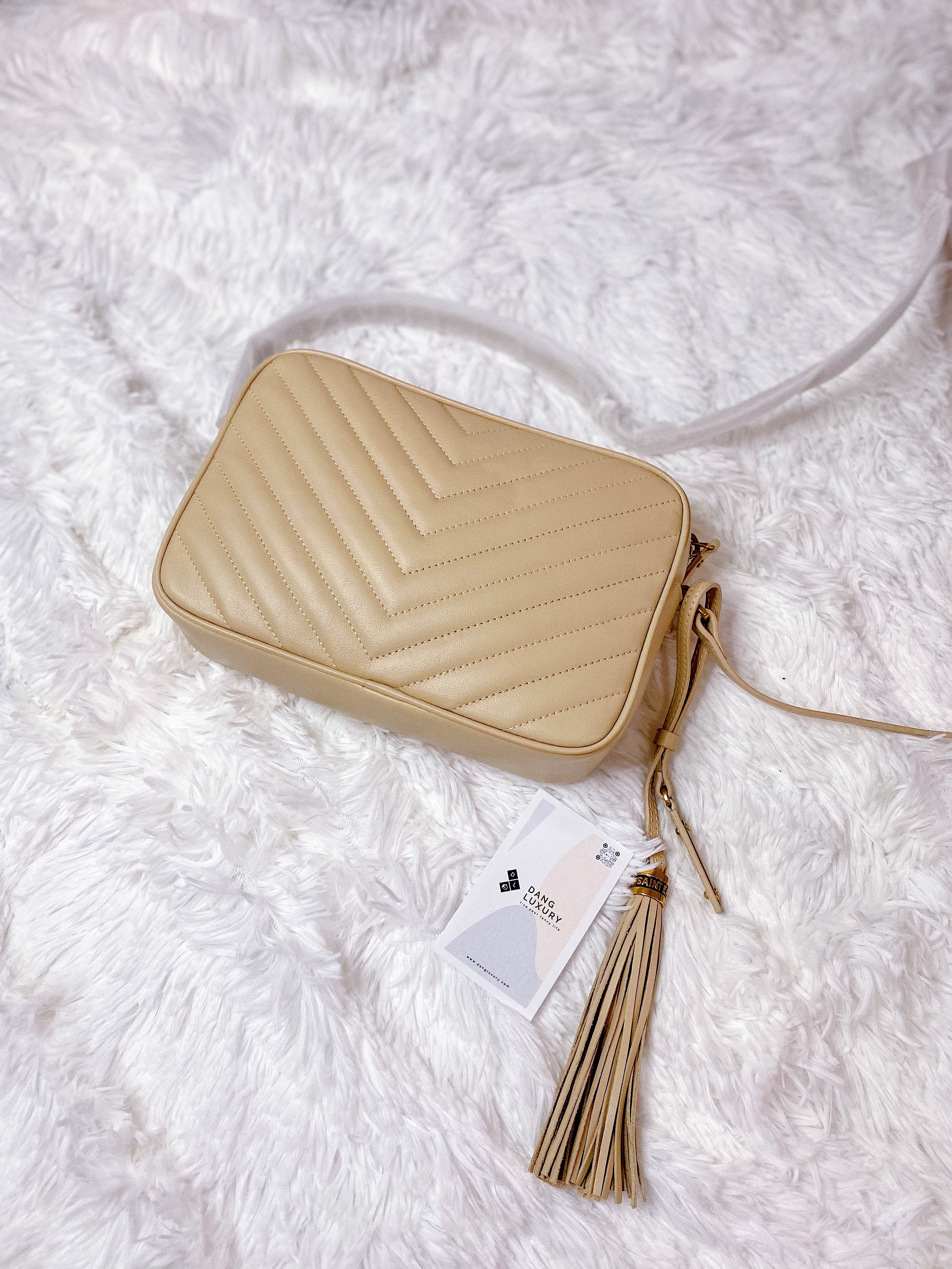 TOP Yves Saint Laurent YSL YSL LouLou Camera Bag - BEIGE