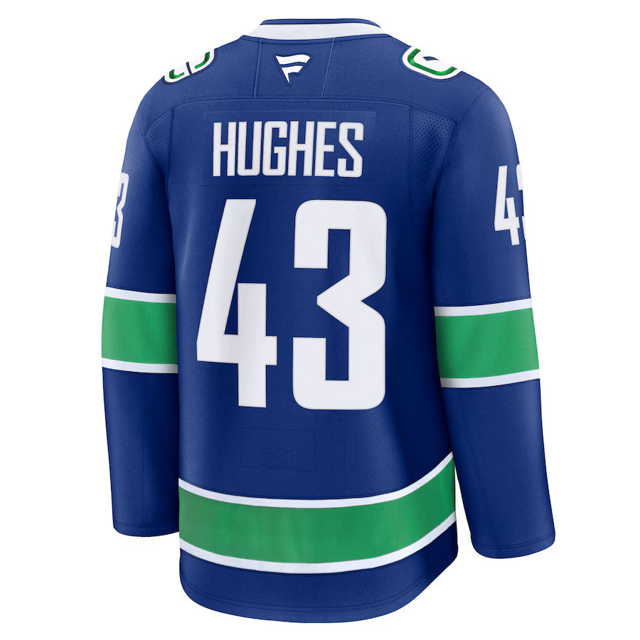 Quinn Hughes Vancouver Canucks NHL Fanatics Premium Home Jersey