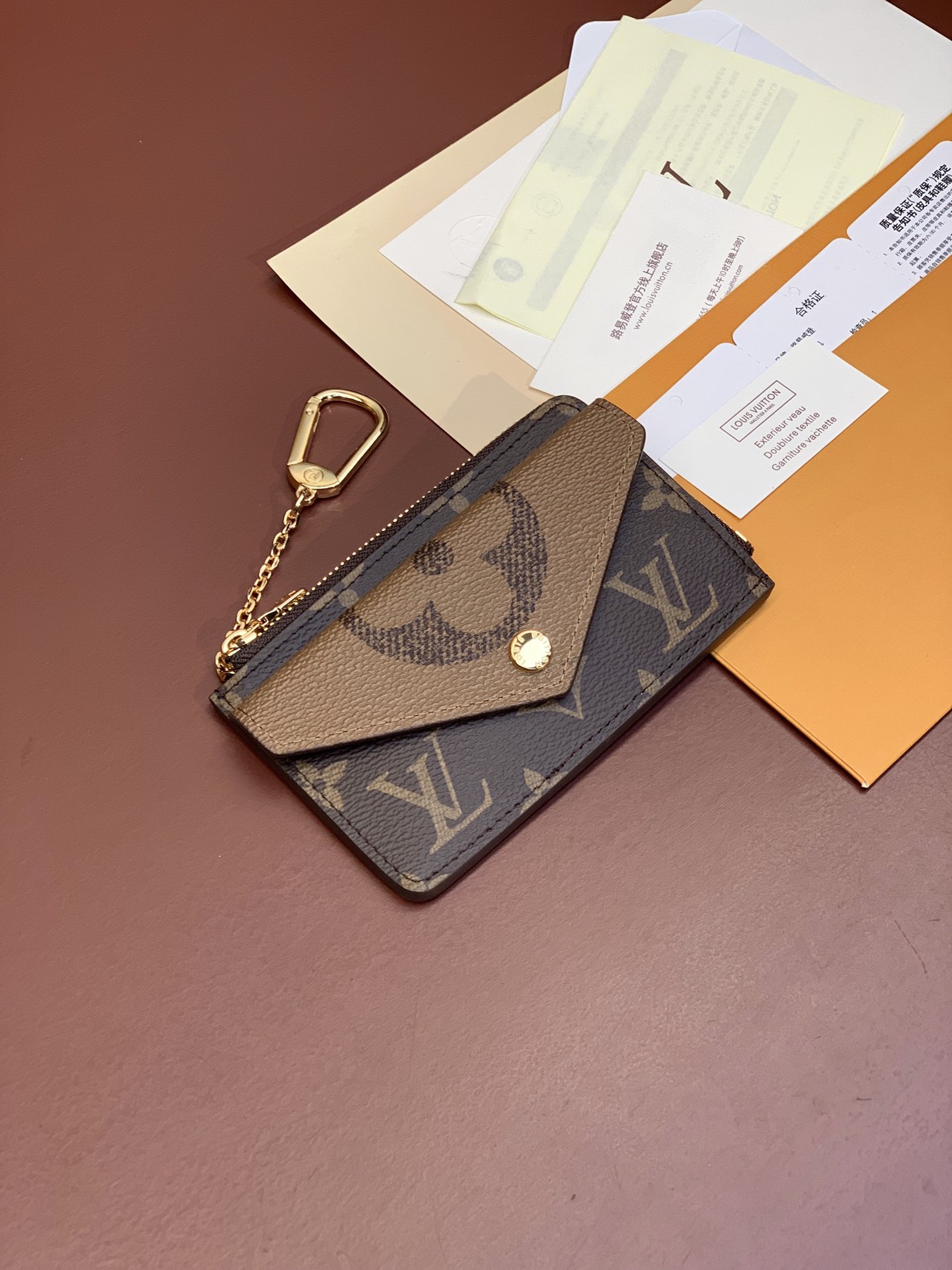 TOP Louis Vuitton LV Recto Verso Card Holder Monogram 13x2.5x9.5cm - Khaki/Brown