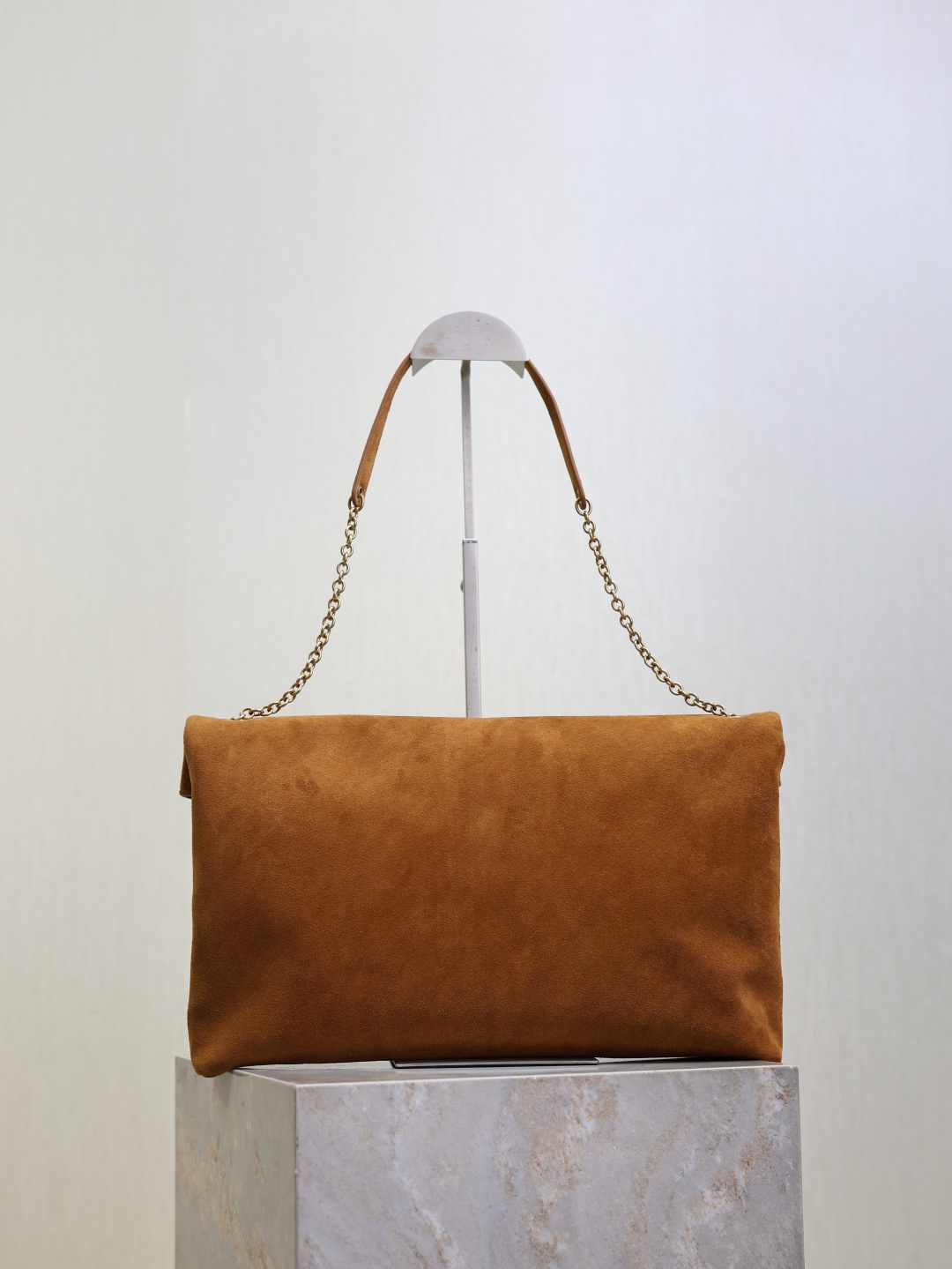 TOP Yves Saint Laurent YSL Cassandra Bag Suede Leather 35x22x3cmcm - Brown