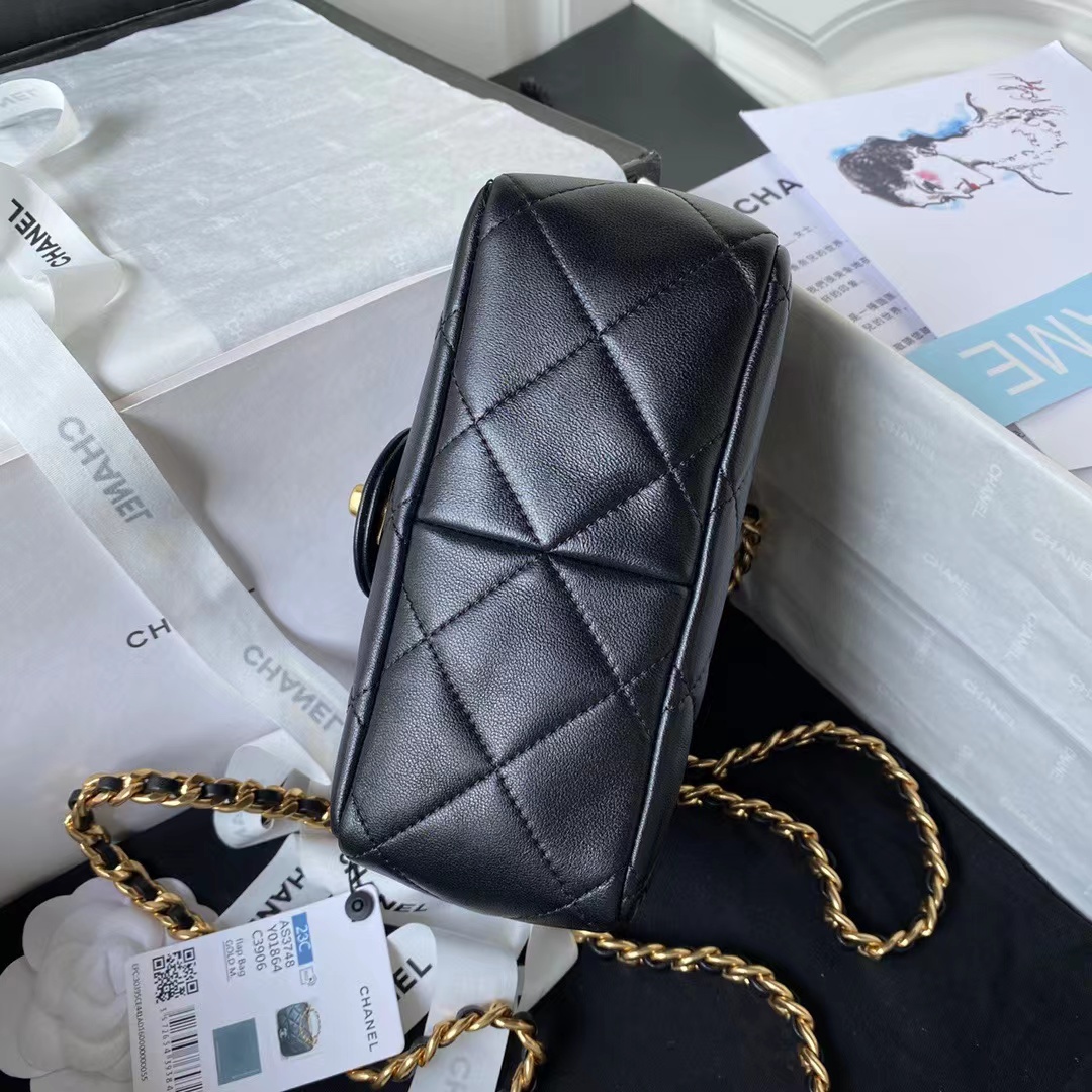 TOP CHANEL Classic CF Lambskin-17x13x6-GHW-4 colours