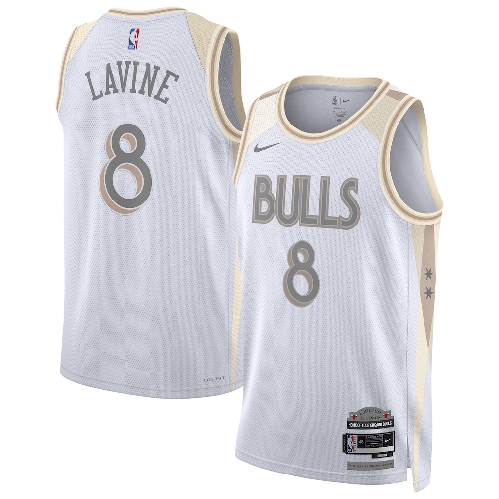 Unisex Chicago Bulls Zach LaVine  White 2024/25 Swingman  Jersey - City Edition
