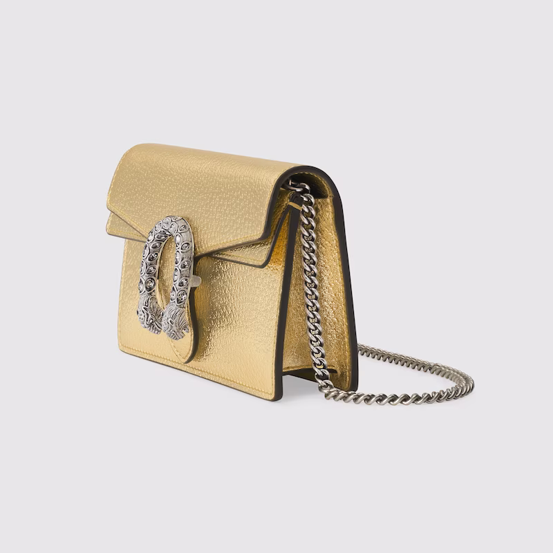 TOP GUCCI Dionysus Bag 16.5×4×10CM- Gold