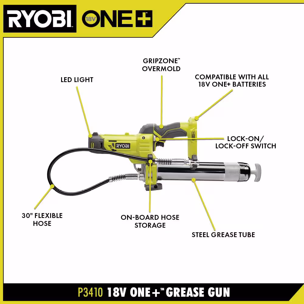 ONE+ 18V Cordless Grease Gun (Tool-Only)