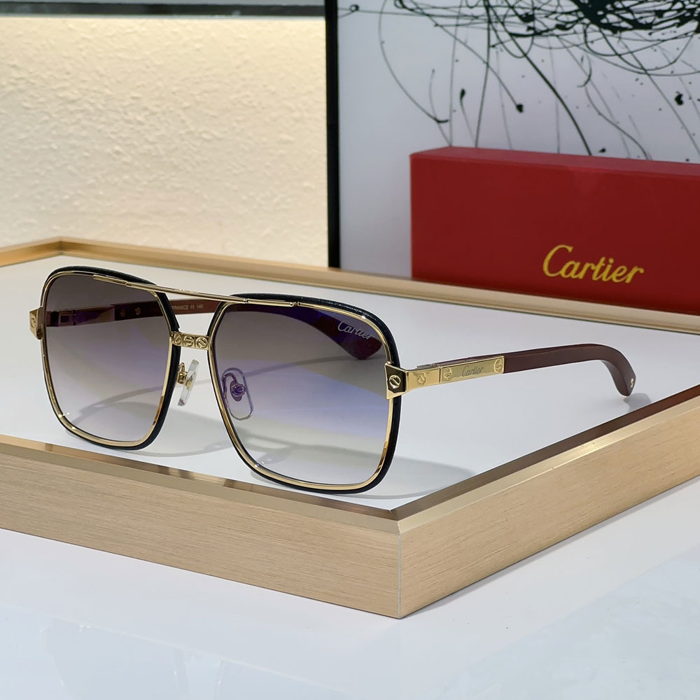 Cartier Metal Side Color Matching Aviator Sunglasses Top quality （Replica）