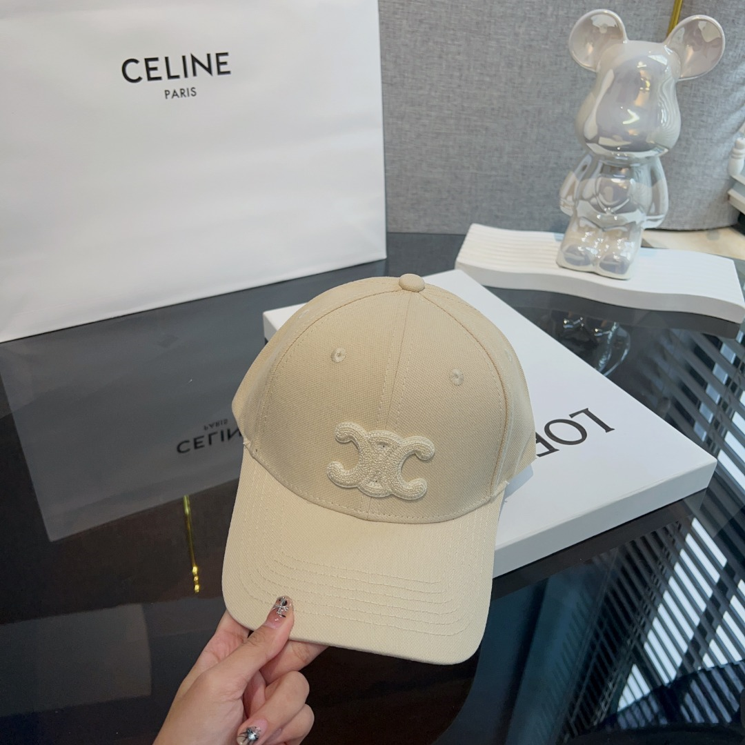 Ceiline Embroidered Lettered Baseball Cap  Sunhat （Replica）
