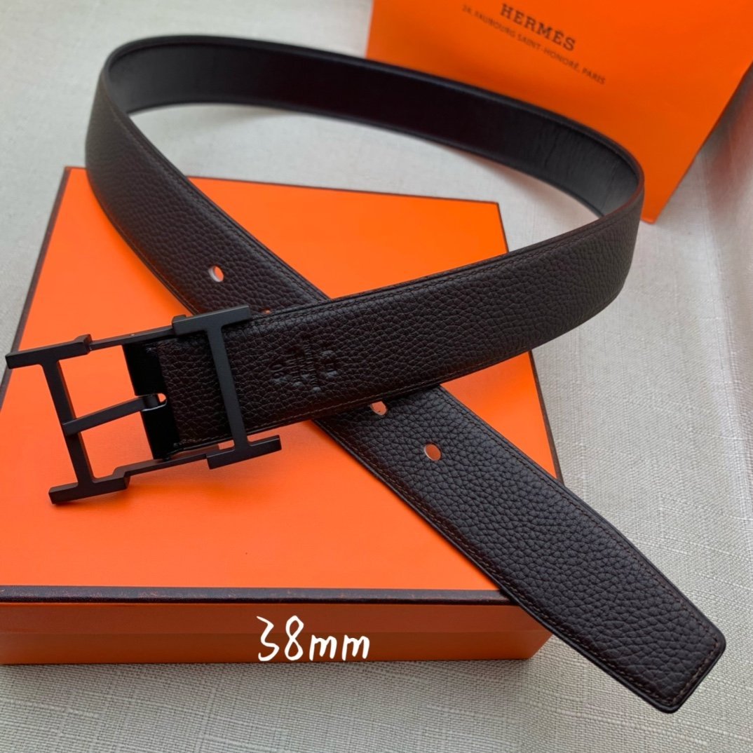 Hermès H Belt Buckle & Reversible Black For Women, Women Belt 380MM