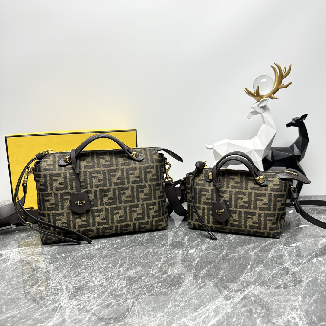TOP FENDI  ByThe Way Soft Bags 29×17×13cm/20×12×9cm-Brown