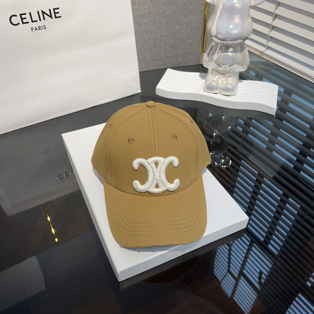 Ceiline Letter Embroidered Cap   Sunhat （Replica）