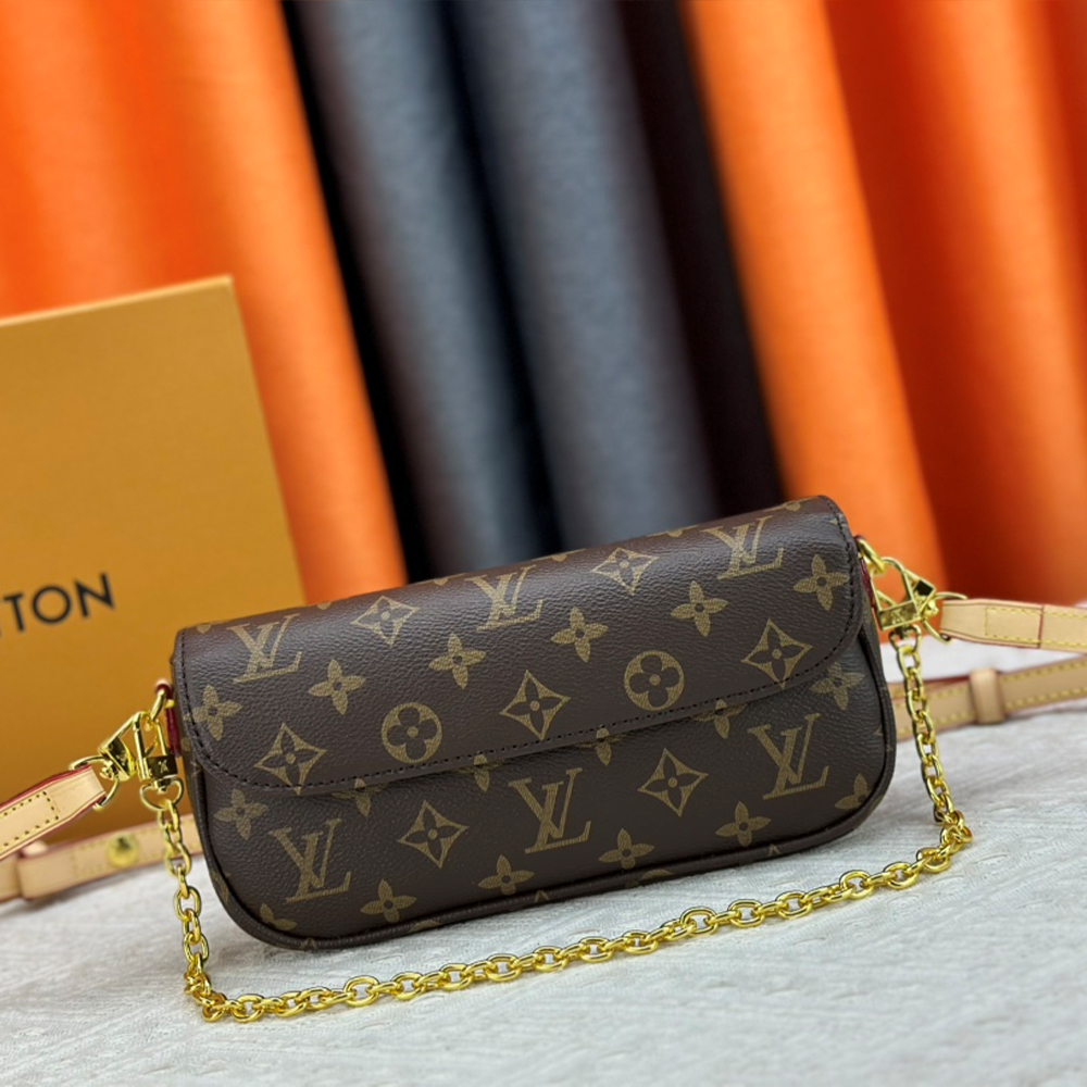 Louis Vuitton LV Leather Baguette Shoulder Handbag M82210&M81911 (Replica)