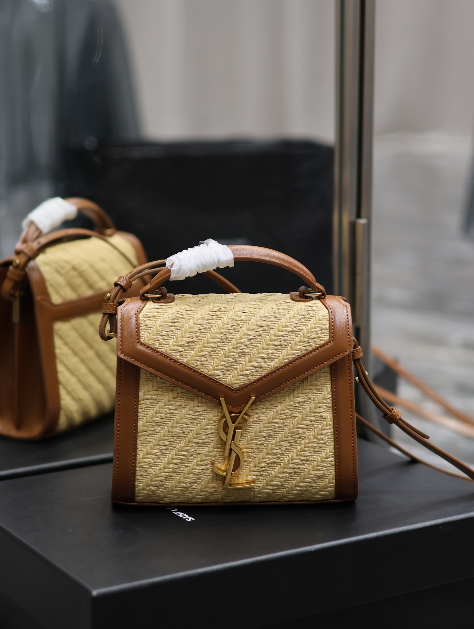 TOP Yves Saint Laurent YSL Cassandra Mini Top Handle Bag - GHW