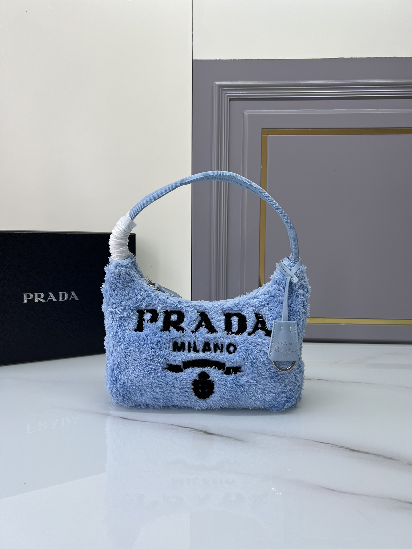 TOP PRADA Re-Edition 2000 Bag Terrycloth 22x17x6cm - 3 Color