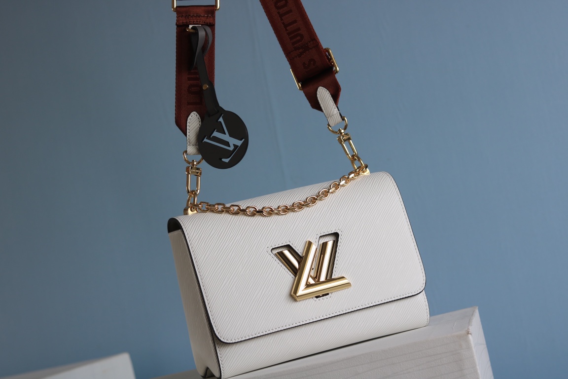 TOP Louis Vuitton LV Twist MM Bag 23 x 18 x 8 cm- 2 Colors