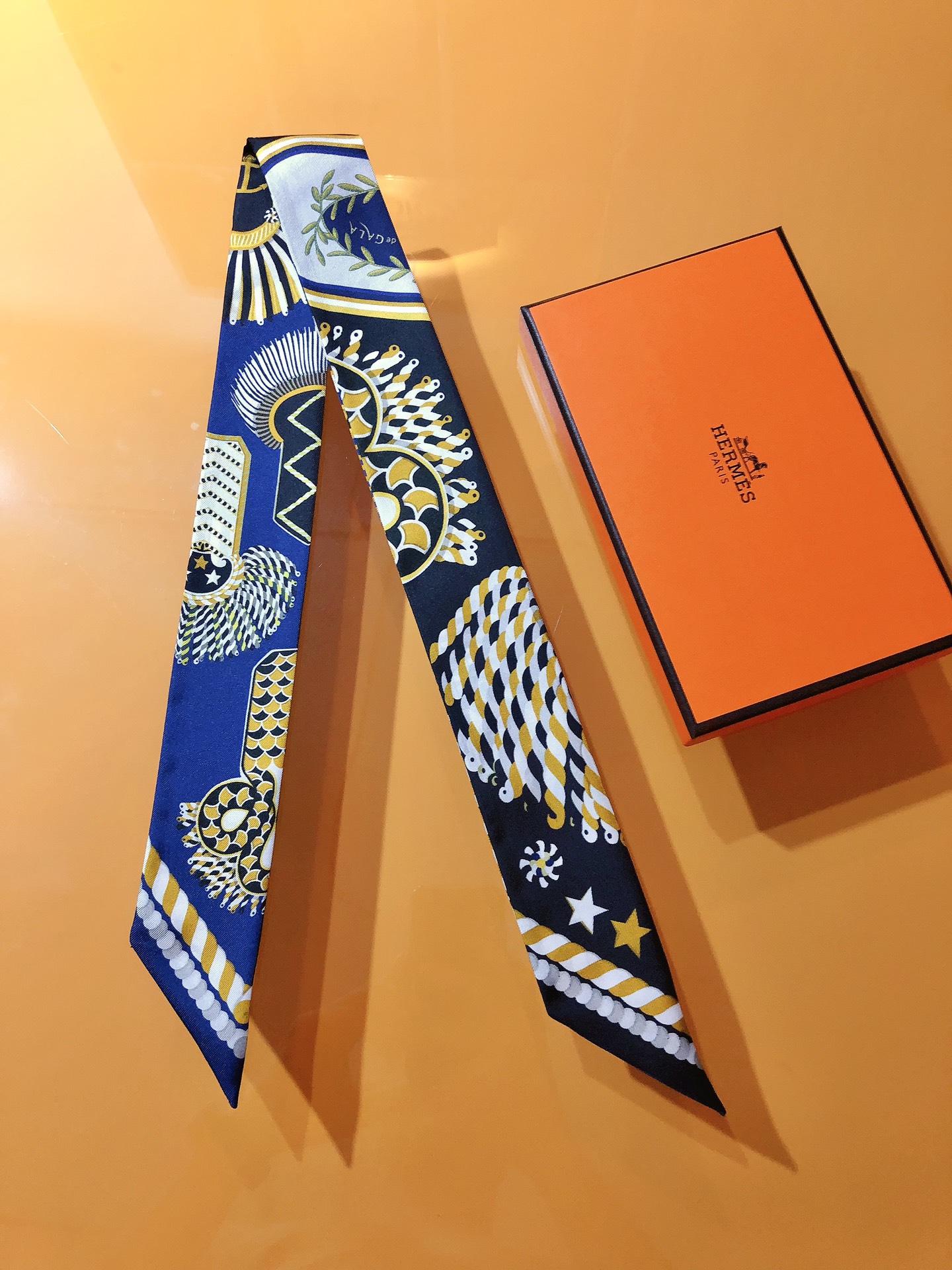 TOP HERMES Epaulettes de Gala Twilly scarf 5x86cm - 4 Color