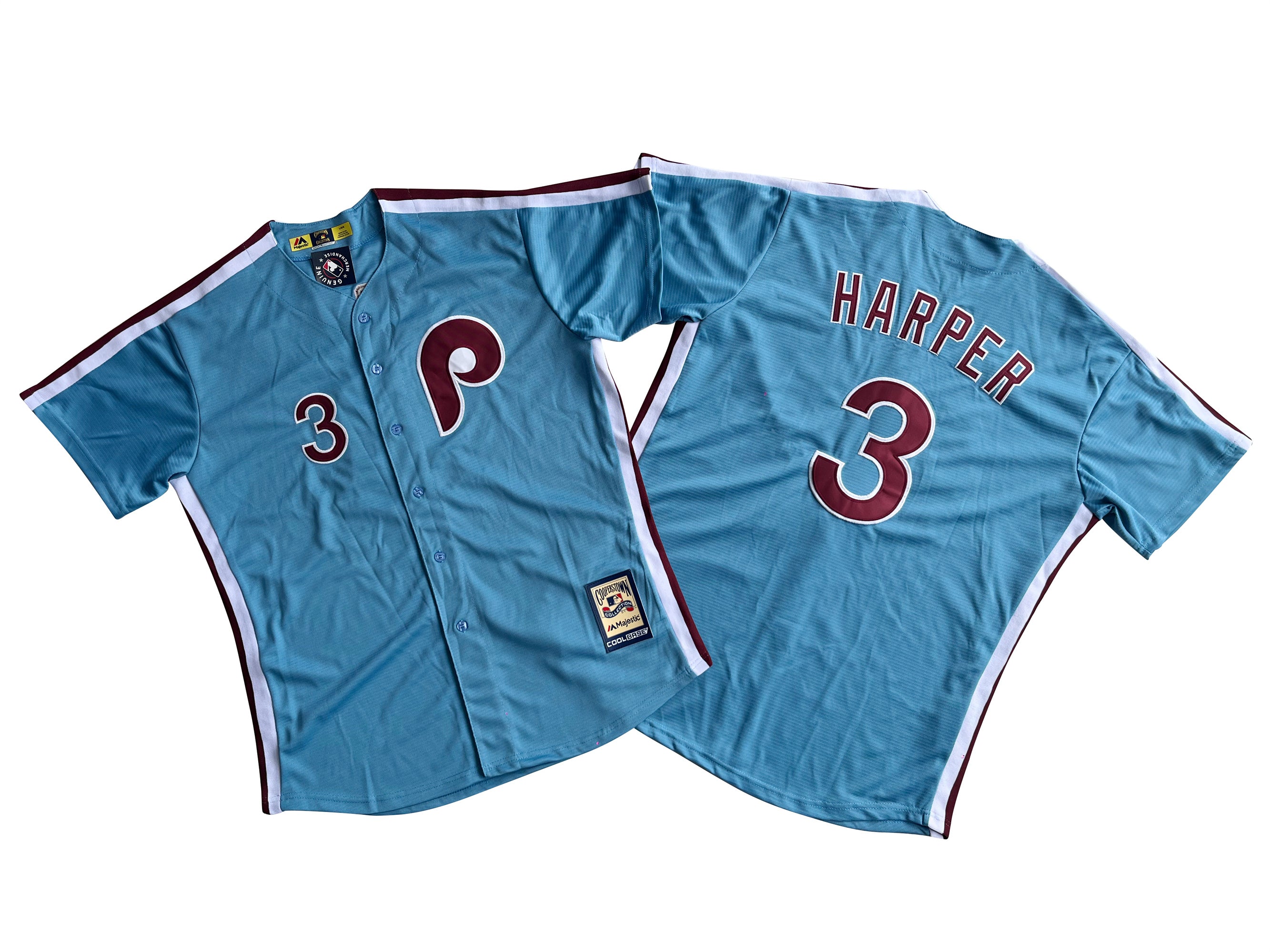 Philadelphia Phillies #3 HARPER Retro White Jersey