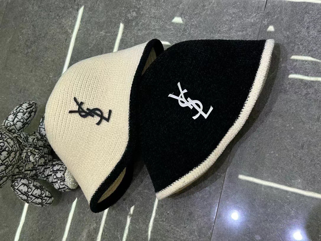 TOP Yves Saint Laurent YSL Knitted Fisherman's Hat - 2 Colors